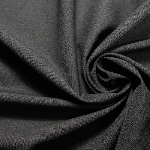 Premium Woollen Stretch Suiting Fabric - Black