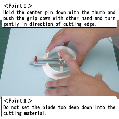 C-1500P Light-Duty Circle Cutter 1.8cm to 17cm - White