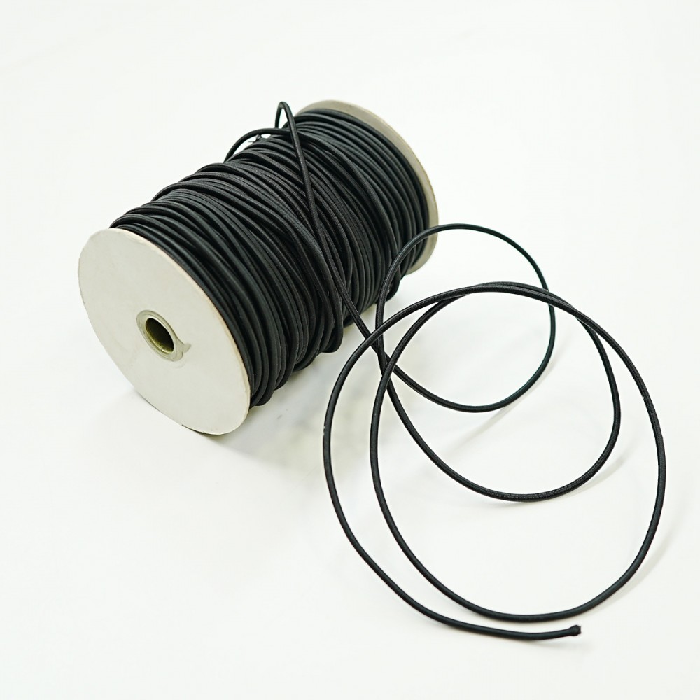 Shock Cord Elastic 4mm - Black (KBT-N2021/02022-4mm-Shockcord-pm