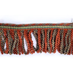 Orange Green Multi Bullion Fringe Trimming