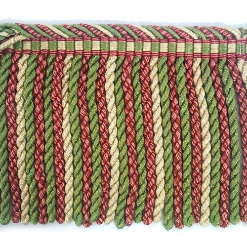 Red Green Gold Large Bullion Fringe Trimming