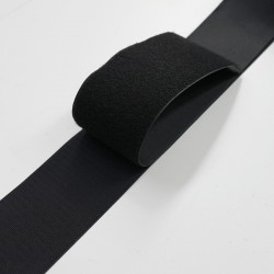 Black VELCRO® Sew on 50mm Wide Velcro Hook & Loop Tape - Per mtr