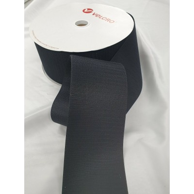 VELCRO® Brand SEW ON HOOK SIDE Only tape 100MM - Per mtr - Black