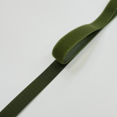Olive VELCRO® 25mm Wide Sew on Hook & Loop Tape - Per Mtr