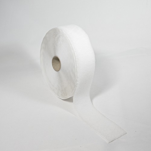 White VELCRO® Sew on 50mm Wide Velcro Hook & Loop Tape - Per mtr