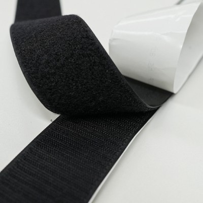 Black VELCRO® 50mm Wide Hook & Loop - Self Adhesive - Per mtr