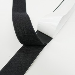 Black VELCRO® 25mm Wide Hook & Loop - Self Adhesive - Per mtr