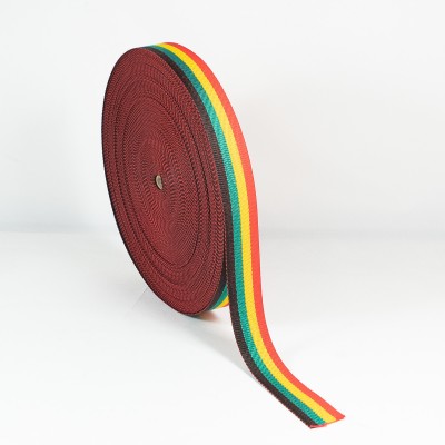 Rastafarian Colours Webbing - 38mm - 50MTR ROLL