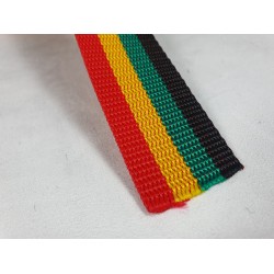 Rastafarian colours webbing - 38mm