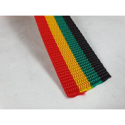 Rastafarian colours webbing - 38mm