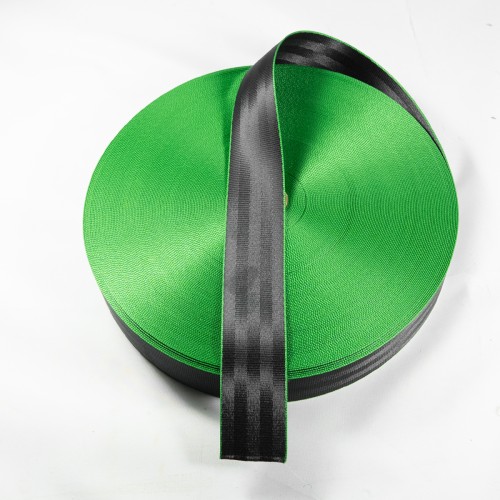 Audi Green Edge Car Seat Belt Webbing - 47mm