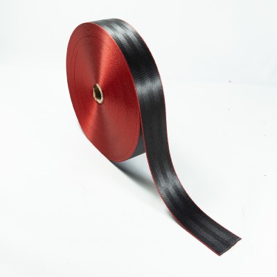 Audi Red Edge Car Seat Belt Webbing - 47mm