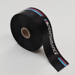 BMW M Performance Text Car Seat Belt Webbing - 48mm