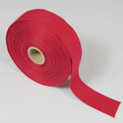 Herringbone Apron Tape - 25mm  -  Red