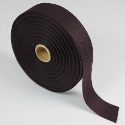 Herringbone Apron Tape - 25mm  -  Dark Wine