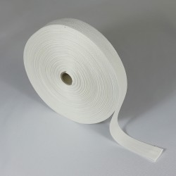 Herringbone Apron Tape - 25mm  -  White