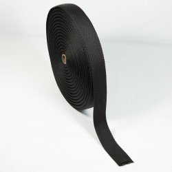 Polypropylene Webbing Twill Weave - 38mm - Black Polypropylene Webbing Twill Weave - 38mm - Black