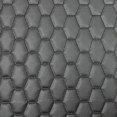 Honeywell Quilted Vinyl Fabric - Black Stitch