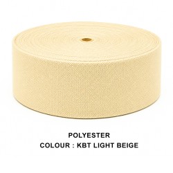 Stair Runner & Carpet Edging Tape 120mm Wide - BASKET WEAVE - Light Beige - Polyester