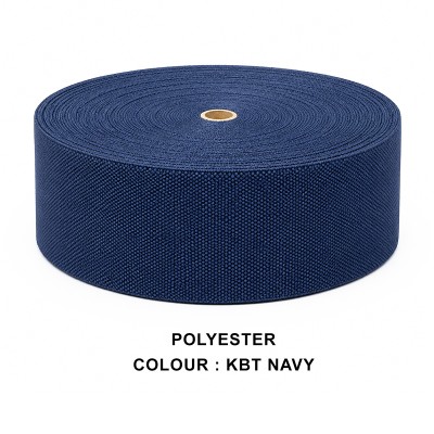 Stair Runner & Carpet Edging Tape 120mm Wide - BASKET WEAVE - Navy - Polyester