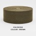 Stair Runner & Carpet Edging Tape 120mm Wide - Herringbone - Brown (50mtr Roll) - Polyester Stair Runner & Carpet Edging Tape 120mm Wide - Herringbone - Brown (50mtr Roll) - Polyester