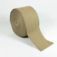 Tweed Herringbone Carpet Edge Binding Tape 122mm - Biscuit 5602