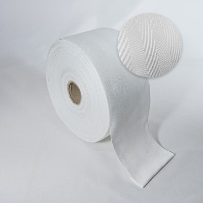 Herringbone Carpet Edge Binding Tape 120mm - White