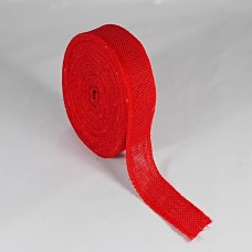 Hessian Ribbon 40mm - Red