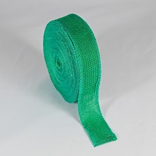 Hessian Ribbon 40mm - Emerald