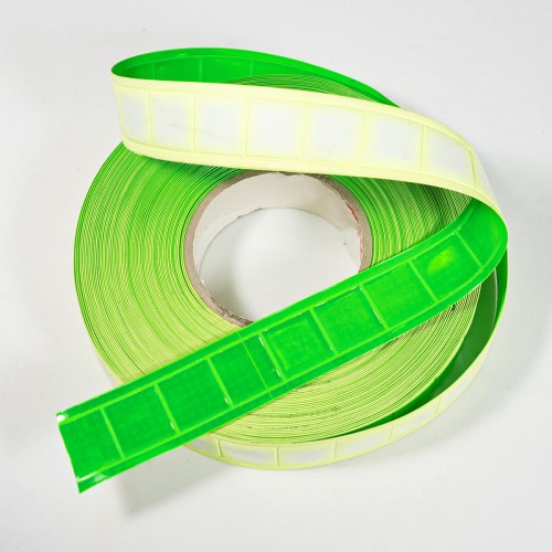 35mm Green Fluorescent PVC Tape For Garments