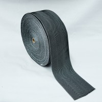 Stair Runner & Carpet Edging Tape 120mm Wide - Herringbone - Grey (50mtr Roll) - Polyester