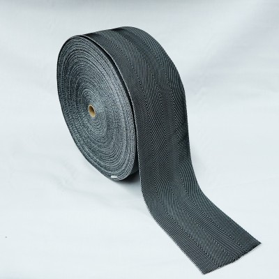 Stair Runner & Carpet Edging Tape 120mm Wide - Herringbone - Grey (50mtr Roll) - Polyester Stair Runner & Carpet Edging Tape 120mm Wide - Herringbone - Grey (50mtr Roll) - Polyester