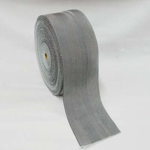 Stair Runner & Carpet Edging Tape 120mm Wide - Herringbone - Natural (50mtr Roll) - Polyester