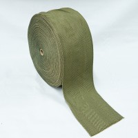 Stair Runner & Carpet Edging Tape 120mm Wide - Herringbone - Olive (50mtr Roll) - Polyester