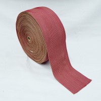 Stair Runner & Carpet Edging Tape 120mm Wide - Herringbone - Red (50mtr Roll) - Polyester